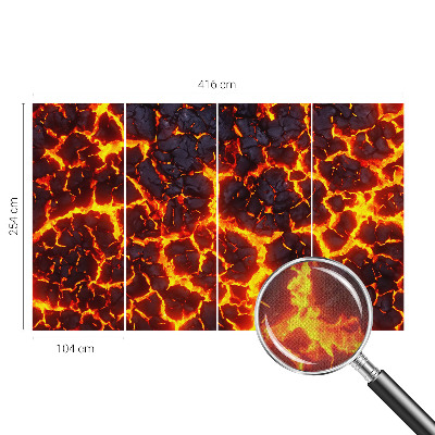 Fotomural decorativo para cabecero de cama Magma fuerte