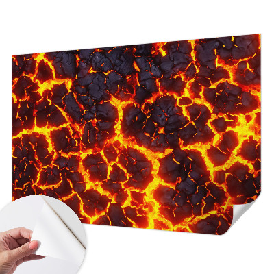 Fotomural decorativo para cabecero de cama Magma fuerte
