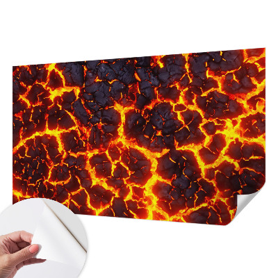 Fotomural decorativo para cabecero de cama Magma fuerte
