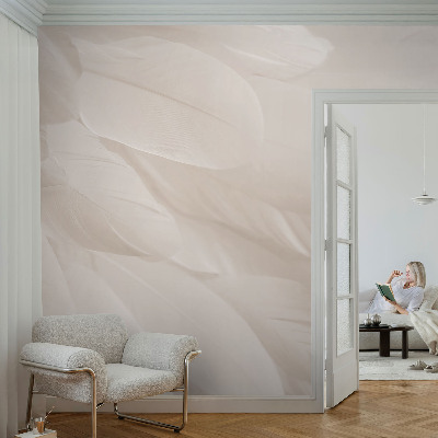 Mural de pared con estampado hermoso plumas etéreas