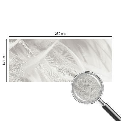 Papel mural texturado decorativo con motivo de plumas sutiles