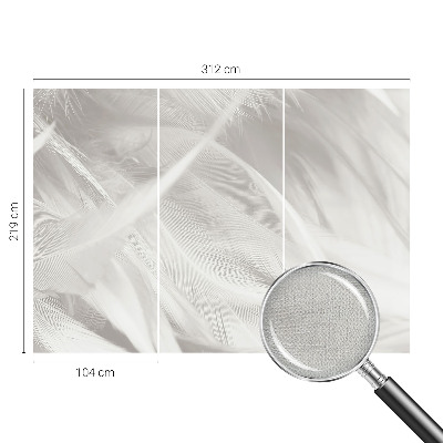 Papel mural texturado decorativo Plumas sutiles