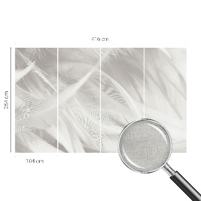 Papel mural texturado decorativo Plumas sutiles
