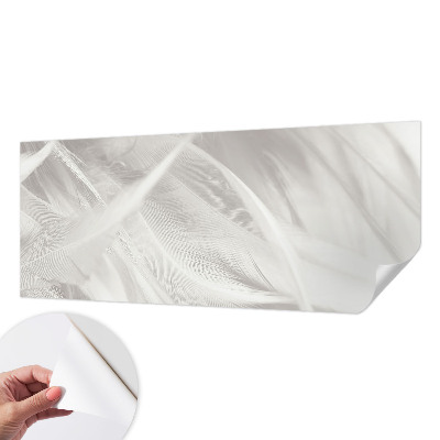 Papel mural texturado decorativo con motivo de plumas sutiles