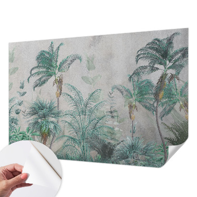 Fotomural decorativo para cabecero de cama con diseño Oasis exótico para dormitorio