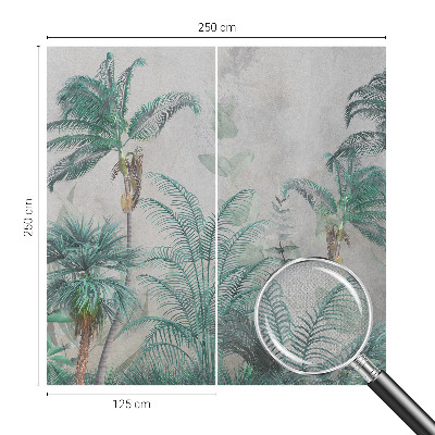 Fotomural decorativo para cabecero de cama con diseño Oasis exótico para dormitorio