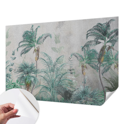 Fotomural decorativo para cabecero de cama con diseño Oasis exótico para dormitorio
