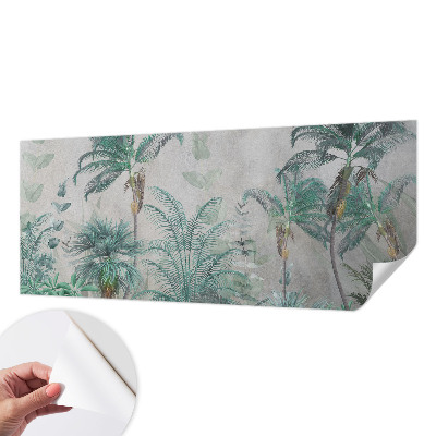 Fotomural decorativo para cabecero de cama con diseño Oasis exótico para dormitorio