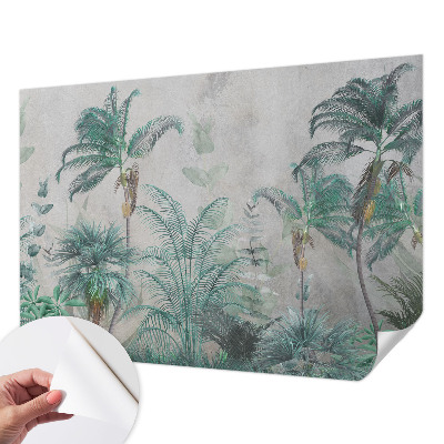 Fotomural decorativo para cabecero de cama con diseño Oasis exótico para dormitorio