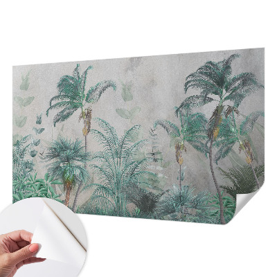 Fotomural decorativo para cabecero de cama con diseño Oasis exótico para dormitorio