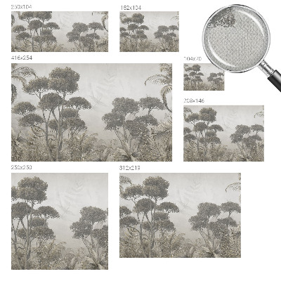 Papel mural texturado decorativo Selva tropical