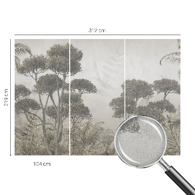 Papel mural texturado decorativo Selva tropical