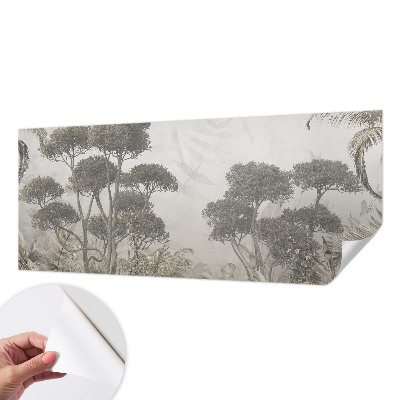 Papel mural texturado decorativo con diseño de selva tropical