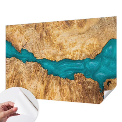 Mural de pared con estampado hermoso Madera y resina