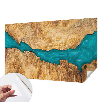 Mural de pared con estampado hermoso Madera y resina