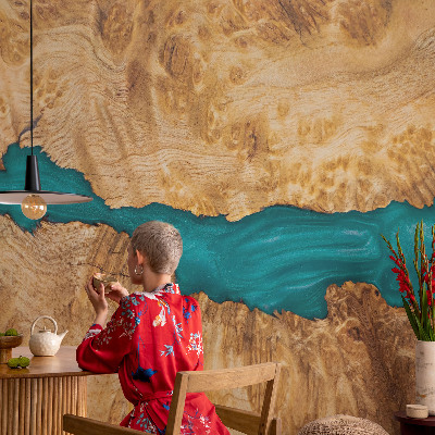 Mural de pared con estampado hermoso Madera y resina