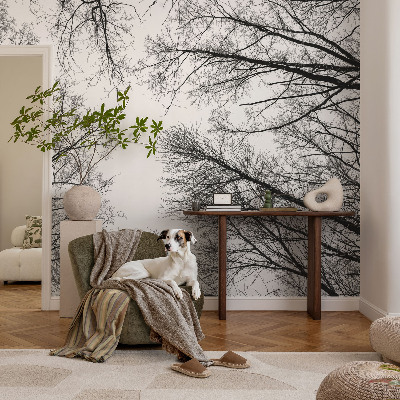 Papel mural con patrón decorativo Ramas desnudas