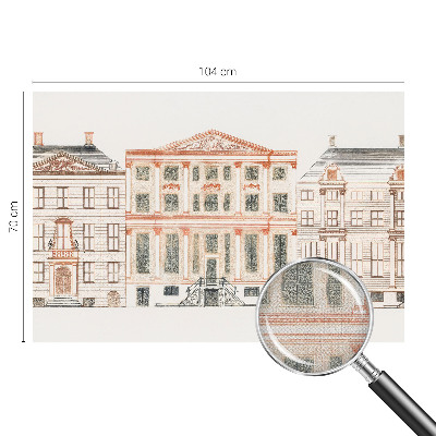 Mural de pared con estampado hermoso Edificios clásicos