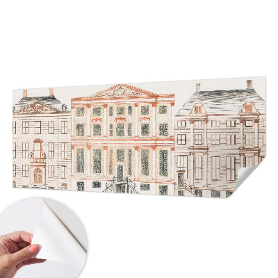 Mural de pared con estampado hermoso Edificios clásicos