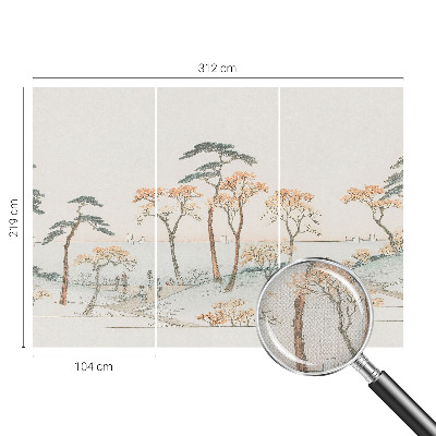 Papel mural con patrón decorativo Paisaje tranquilo