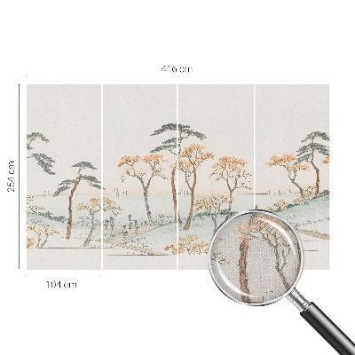 Papel mural con patrón decorativo Paisaje tranquilo