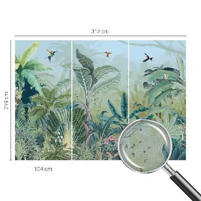 Papel mural con patrón decorativo Naturaleza tropical