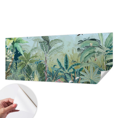 Papel mural con patrón decorativo con un motivo de naturaleza tropical