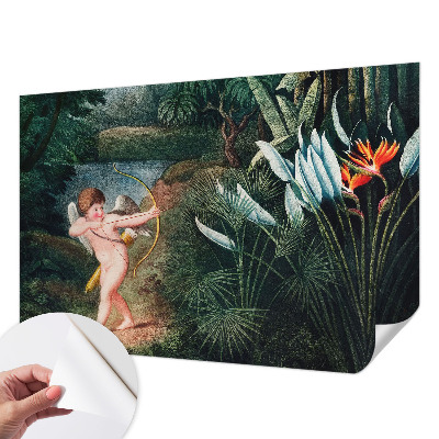 Fotomural decorativo para cabecero de cama con diseño de un cupido adorable