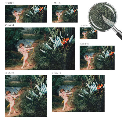 Fotomural decorativo para cabecero de cama Cupido adorable