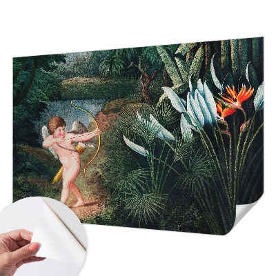 Fotomural decorativo para cabecero de cama con diseño de un cupido adorable