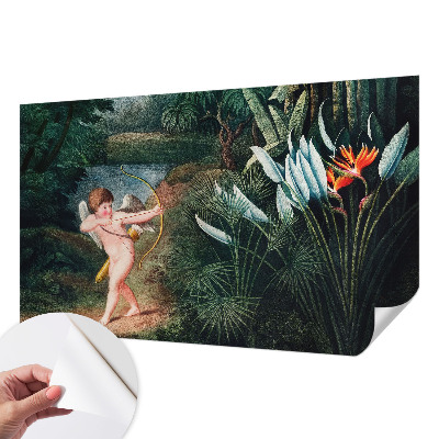 Fotomural decorativo para cabecero de cama con diseño de un cupido adorable