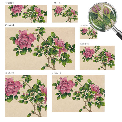 Mural de pared con estampado hermoso con rosas románticas