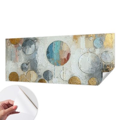 Papel mural texturado decorativo círculos geométricos