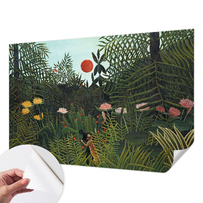 Fotomural decorativo para cabecero de cama con un paisaje exótico