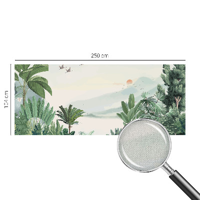 Mural de pared con estampado hermoso oasis tropical