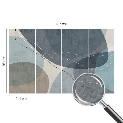 Fotomural decorativo para cabecero de cama con un diseño de abstracción moderna