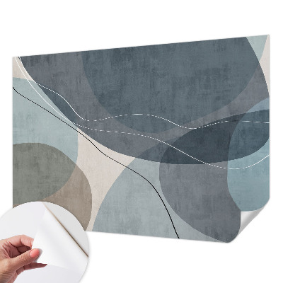 Fotomural decorativo para cabecero de cama con un diseño de abstracción moderna