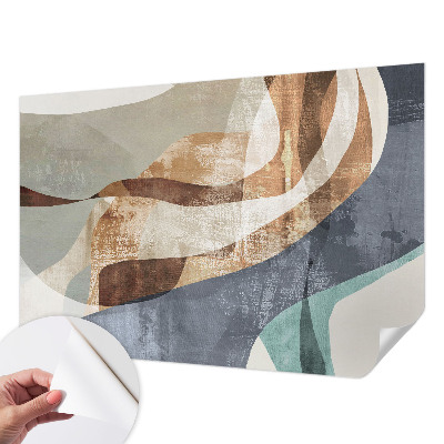 Mural de pared con estampado hermoso con una composición abstracta