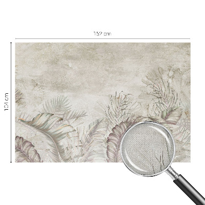 Papel mural con patrón decorativo con hojas decorativas