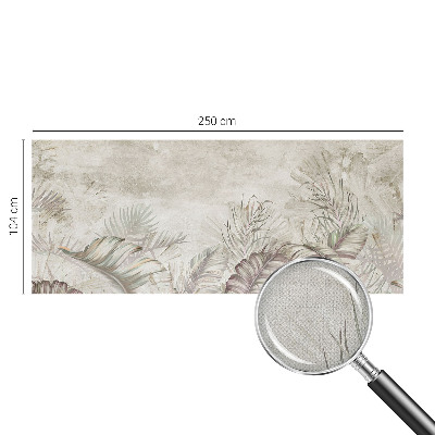 Papel mural con patrón decorativo con hojas decorativas