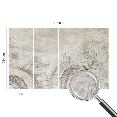 Papel mural con patrón decorativo con hojas decorativas