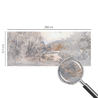 Papel mural texturado decorativo con diseño inspirado en la naturaleza que aporta sutileza