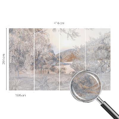 Papel mural texturado decorativo con diseño inspirado en la naturaleza que aporta sutileza