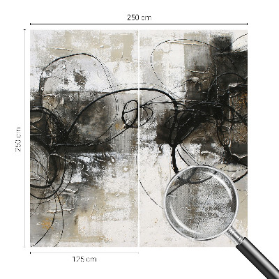 Fotomural decorativo para cabecero de cama con diseño de vórtice abstracto
