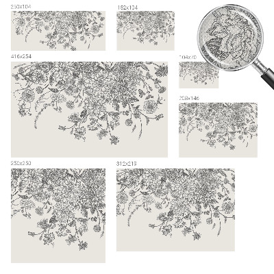 Mural de pared con estampado hermoso estampado floral