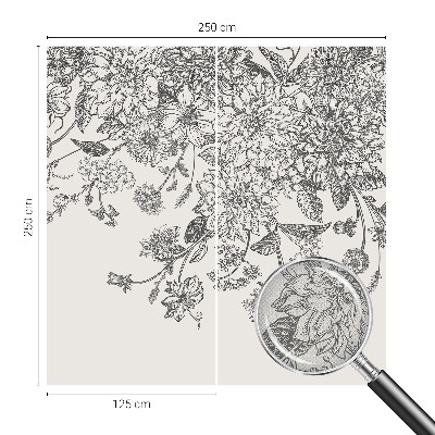 Mural de pared con estampado hermoso estampado floral