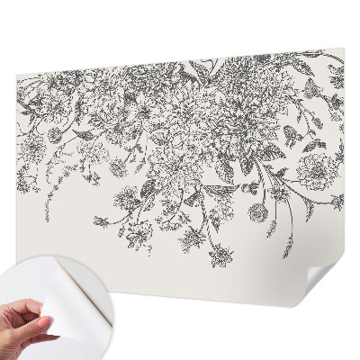 Mural de pared con estampado hermoso estampado floral