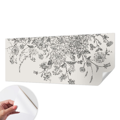 Mural de pared con estampado hermoso estampado floral