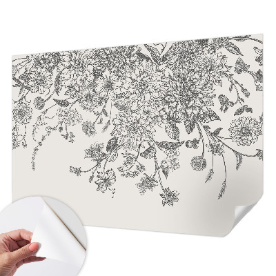 Mural de pared con estampado hermoso estampado floral