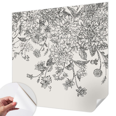 Mural de pared con estampado hermoso estampado floral